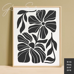 Bloemen SVG | Boho Botanische Boho Home Decor SVG Cut Files voor Cricut | Boho-SVG | Digitaal downloaden