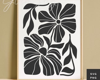 Flowers SVG | Bohemian Botanical Boho Home Decor SVG Cut Files for Cricut | Boho SVG | Digital Download