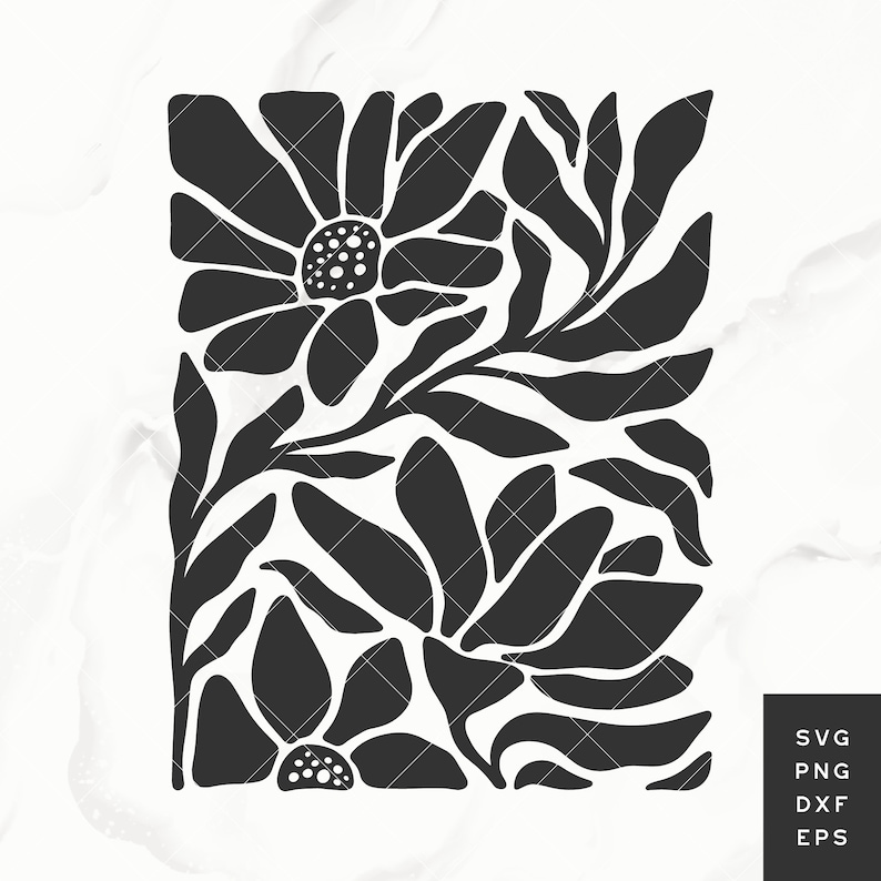 Boho Flowers SVG | Botanical SVG | Floral Home Decor SVG Pliki do cięcia dla Cricut | Pobieranie cyfrowe zdjęcie 3