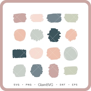 Brush Strokes SVG Bundle | Paint Brush Strokes SVG Cut Files for Cricut | Keychain SVG | Digital Download