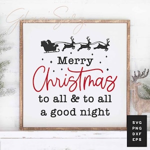 Feliz Natal a Todos SVG | Natal dizendo arquivos de corte SVG para Cricut | Citação de placa de madeira de Natal SVG | Download digital