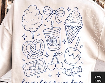 Kokette Kirmes SVG für Cricut, Sommer Karneval Shirt Design