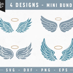Angel Wings SVG Bundle, Memorial SVG, Wings SVG Cut File For Cricut, Angel Wings Bundle, Wings Svg, In Loving Memory svg, Angel Wings png