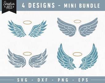 Angel Wings SVG Bundle, Memorial SVG, Wings SVG Cut File For Cricut, Angel Wings Bundle, Wings Svg, In Loving Memory svg, Angel Wings png
