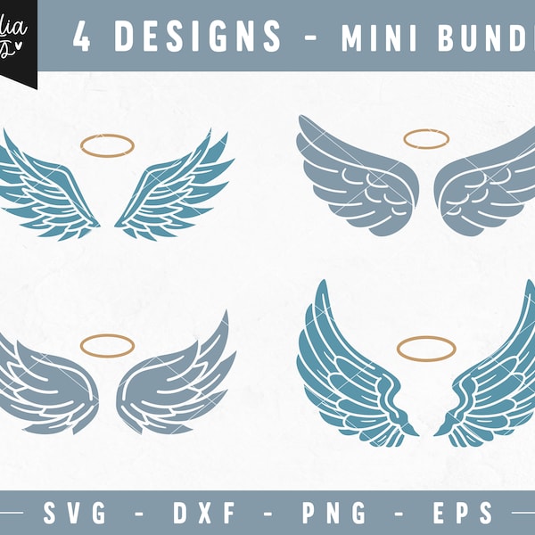 Angel Wings SVG Bundle, Memorial SVG, Wings SVG Cut File For Cricut, Angel Wings Bundle, Wings Svg, In Loving Memory svg, Angel Wings png