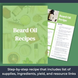 Beard Oil Recipes, 100% Natural to Make & Sell Online DIY Beard Care Recipe for Handmade Skin Care Businesses Softens and Tames Hair image 2