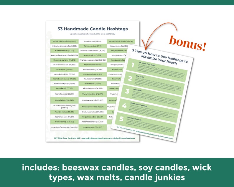 53 Handmade Candle Instagram Hashtags Includes Soy Wax Etsy