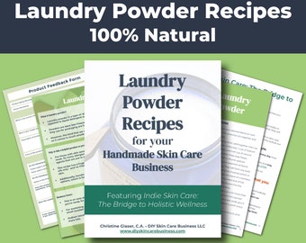 Laundry Powder Recipe, 100% Natural (Make & Sell Online) • DIY Laundry Soap for Handmade Skin Care Businesses • Concentrated, Sustainable