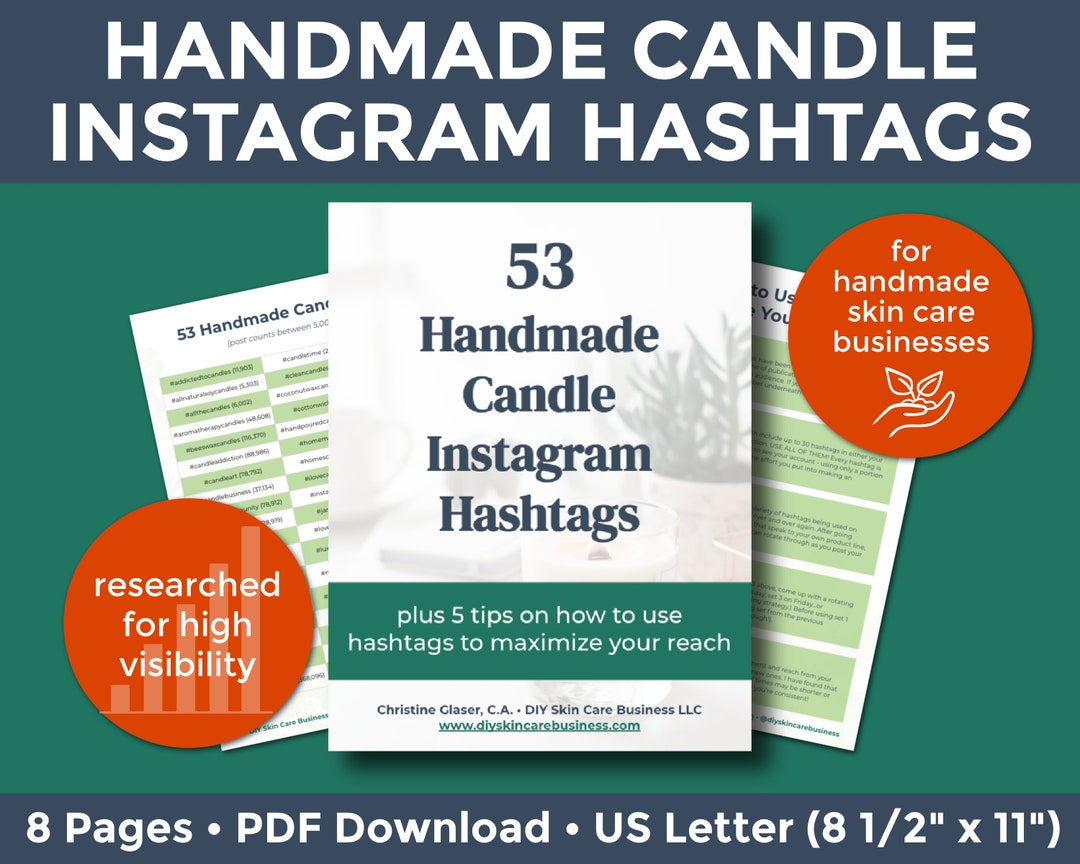 53 Instagram Hashtags for Candle Makers Soy Wax (Download Now) Etsy