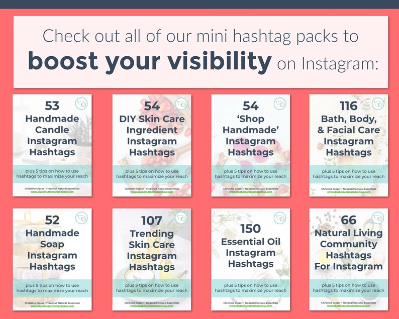 116 Bath Body and Facial Care Instagram Hashtags Instagram Etsy