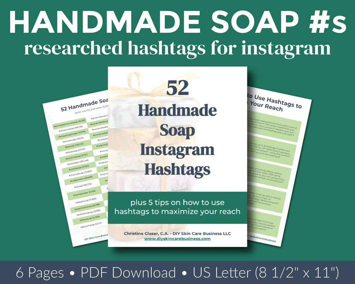 52 Handmade Soap Instagram Hashtags Instagram Marketing Tips Etsy
