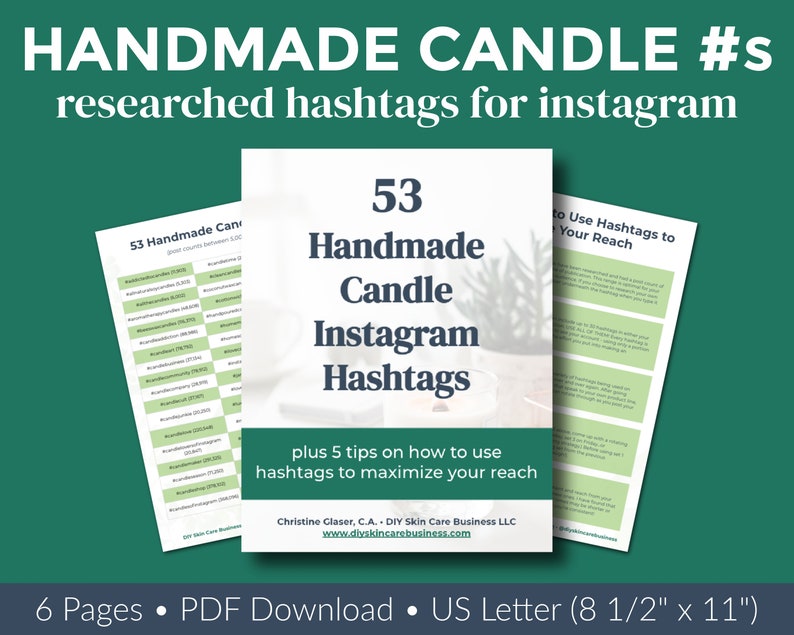 53 Handmade Candle Instagram Hashtags Includes Soy Wax Etsy
