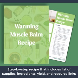 Warming Muscle Balm Recipe, 100% Natural Make & Sell Online DIY Lotion Bar for Muscle Soreness, Menstrual Cramping, and Surface Bruises image 2