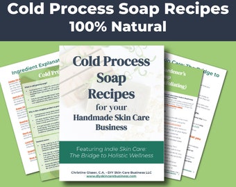 Cold Process Soap Recipes, 100% Natural (to Make & Sell Online) • 6 CP Soap Recipes for Handmade Skin Care Business • DIY Soaping Tutorials