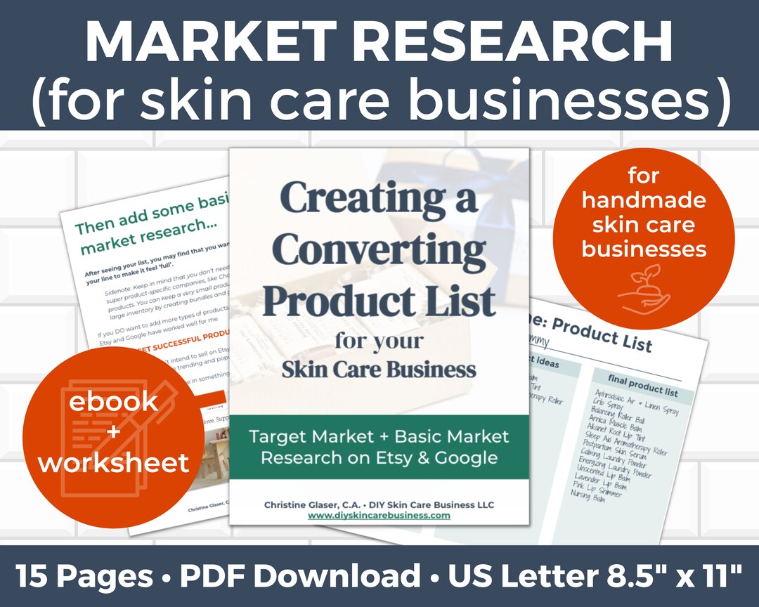 Market Research for Skin Care Businesses What to Make and Etsy