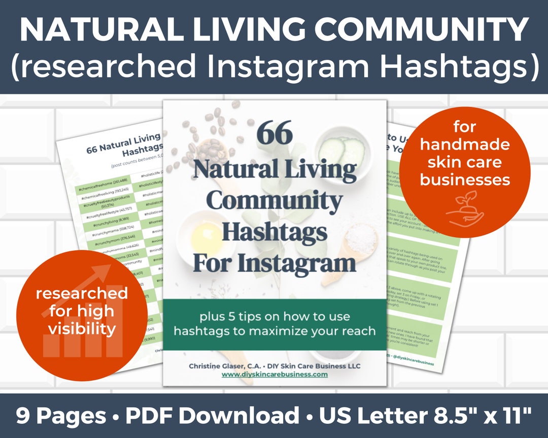 66 hashtags Instagram Natural Living pour les entreprises de Etsy France