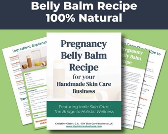 Pregnancy Belly Balm Recipe, 100% Natural (Make and Sell Online) • DIY Organic Belly Butter for Stretching Skin • Solid Lotion Bar Version