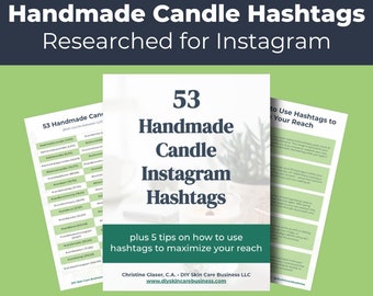 53 Instagram Hashtags for Candle Makers • Soy Wax Candle, Beeswax Candle, and Wax Melt Hashtags for Instagram Marketing • Handmade Candles