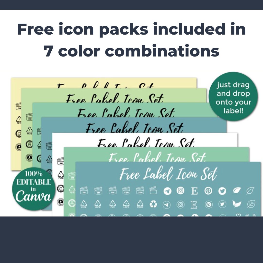Editable Lotion Bar Label Template (pastels and Script) • 3.5" X 2.5 ...