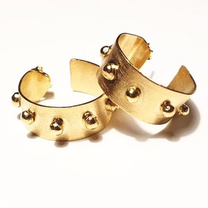 Boho-Ohrringe/Boho-Gold-Ohrringe. Gold-Creolen