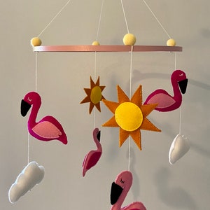 Felt Flamingo Mobile
