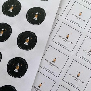 Custom Matt Square Stickers, 37mm Stickers, Sticker Sheets, Logo Stickers, Thank You Stickers, Branded Stickers, Personalised Stickers