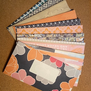 Enveloppes Nuits de La Havane, tropical, carrelage, courrier postal, courrier heureux, écriture de lettres, correspondant, enveloppes faites main, enveloppes doublées, lot de 10