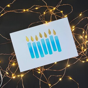 Blue Candle Birthday Handmade Card