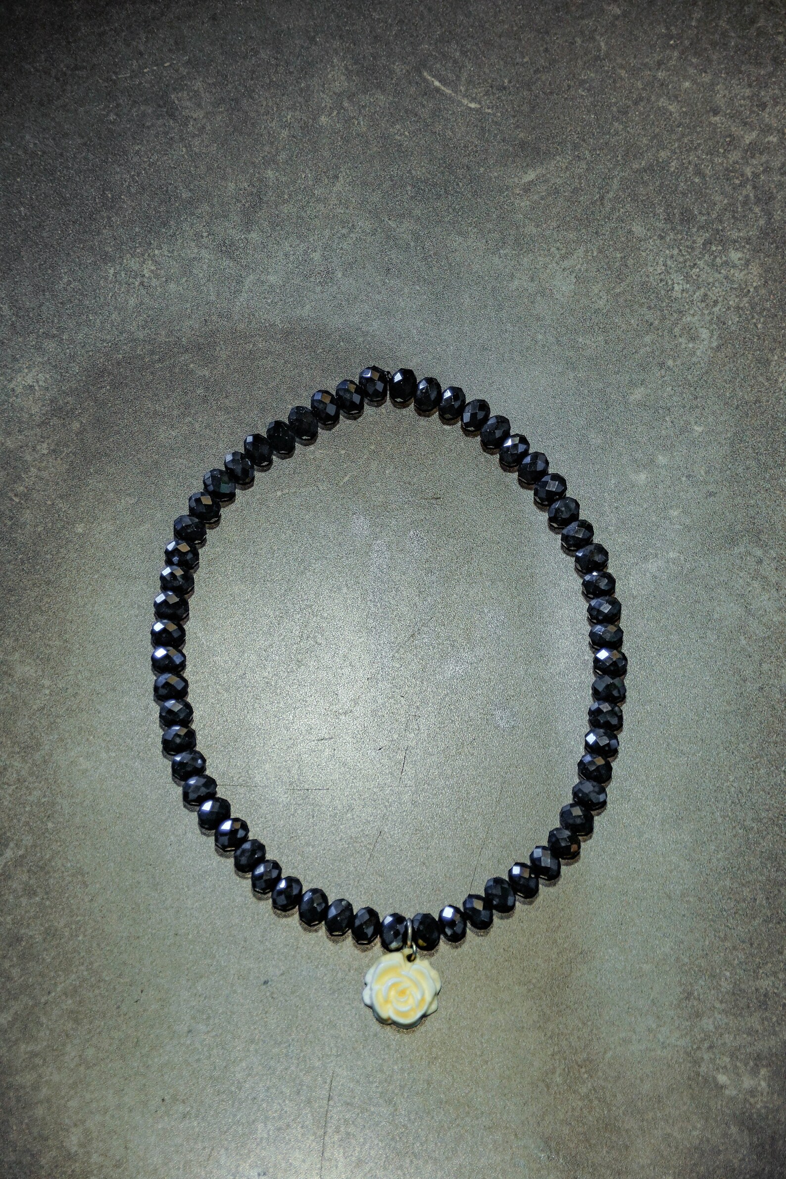 Beaded Costume Jewelry Necklace of Bold Black Beads and a Etsy