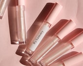 Pink Pearl Lip Gloss Shiny bubblegum scented Pink gloss soft moisturizing Sparkly Makeup Handmade Organic Beauty gift ideas