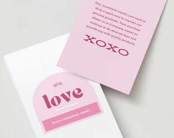 Pink Small Business Thank You Card | Editable Customizable Digital Card Template | Thank You For Your Purchase | Scratch DIY