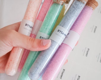Bath Salts, bath fizzer, rainbow, colourful, Bath Soak Test Tube, Birthday gift, Bridal Shower, Wedding Favours, Mother's Day, Baby Shower
