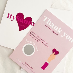 Small Business Thank You Card | Editable Customizable Digital Card Template | Thank You For Your Purchase | Scratch DIY