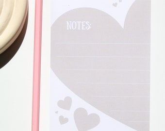 A6 Hart Notities Kladblok | Leuke illustraties | Briefpapier Cadeau Stocking Filler | Planner | Takenlijstorganisator | Stijlvol