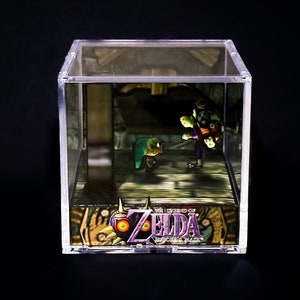 Legend of Zelda: Majora&#39;s Mask Diorama Cube - Happy Mask Salesman - Video Game Room Decoration