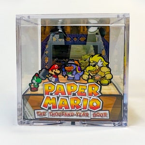 Paper Mario: The Thousand Year Door Diorama Cube - Rawk Hawk - Video Game Diorama Decoration - TTYD
