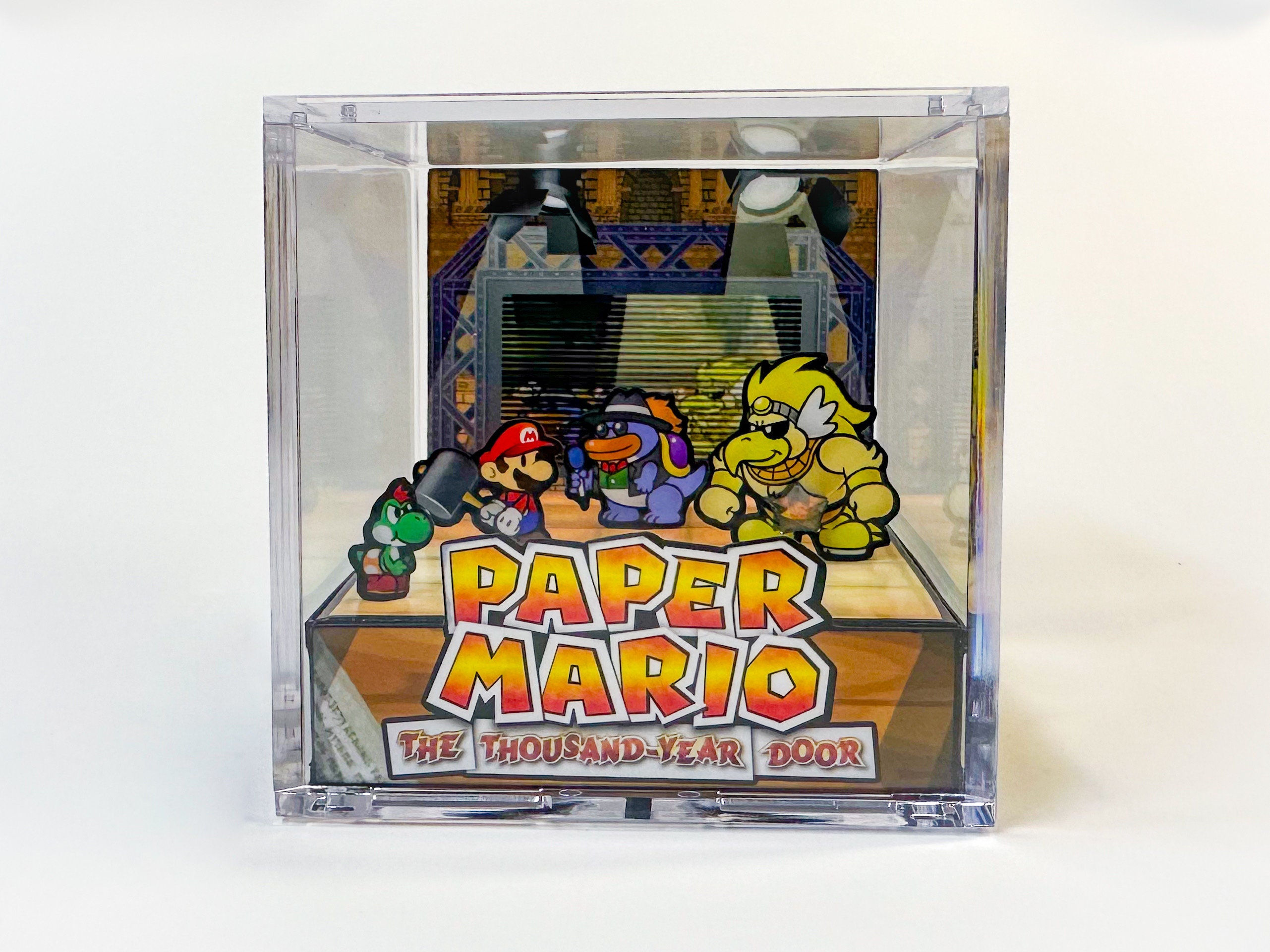 Paper Mario Thousand Year Door 3D Diorama Cube Glitz Pit 