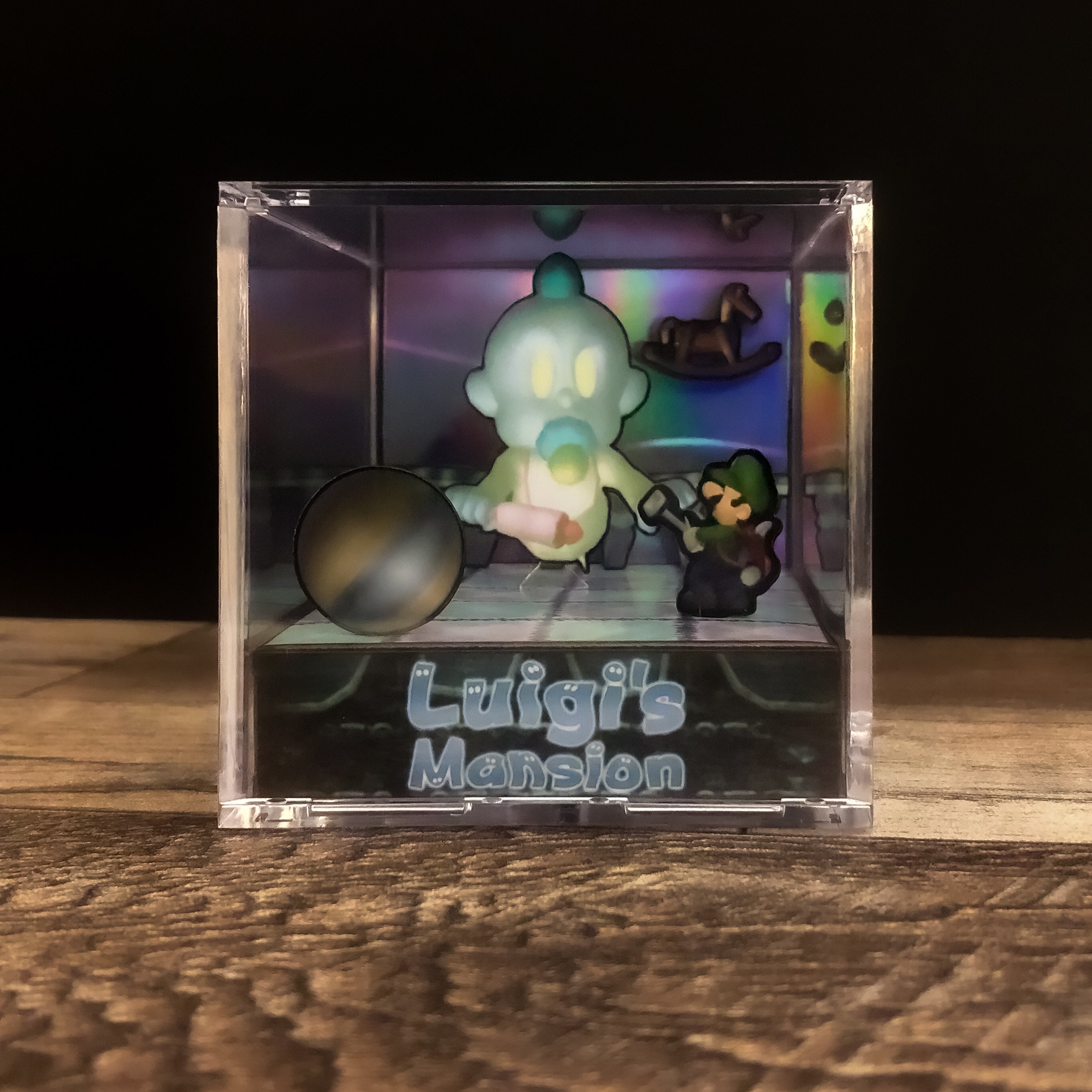 Luigi's Mansion 3 Diorama Cube Video Game Room Decoration 
