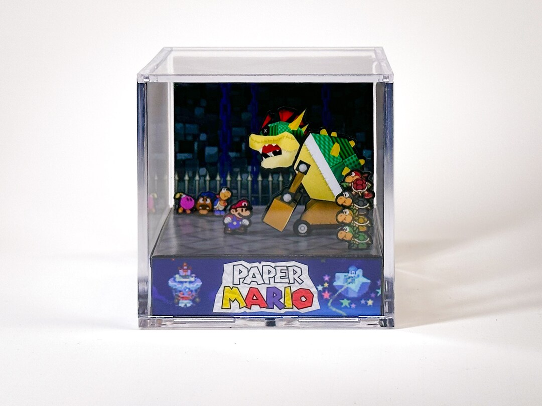 Koopa Shell Display Paper Mario 64 Diorama Cube: Koopa Bros Battle - Desk Display - Video ...
