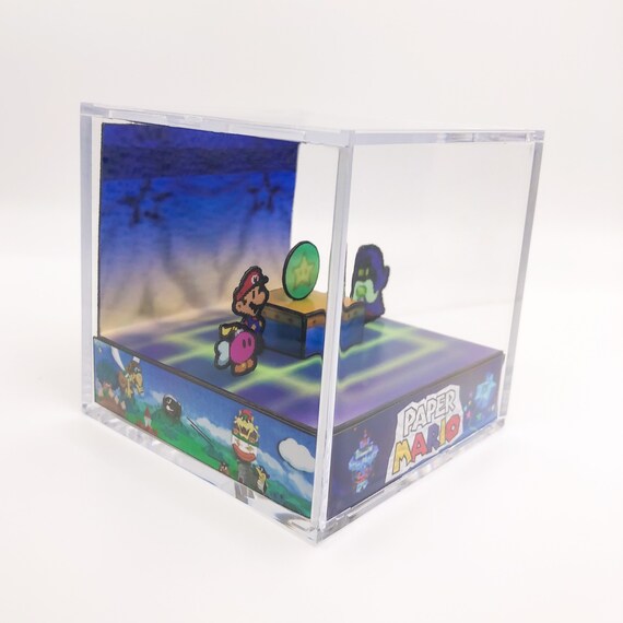 Super Mario 64 Diorama Cube: Baby Penguin - Video Game Room Decoration