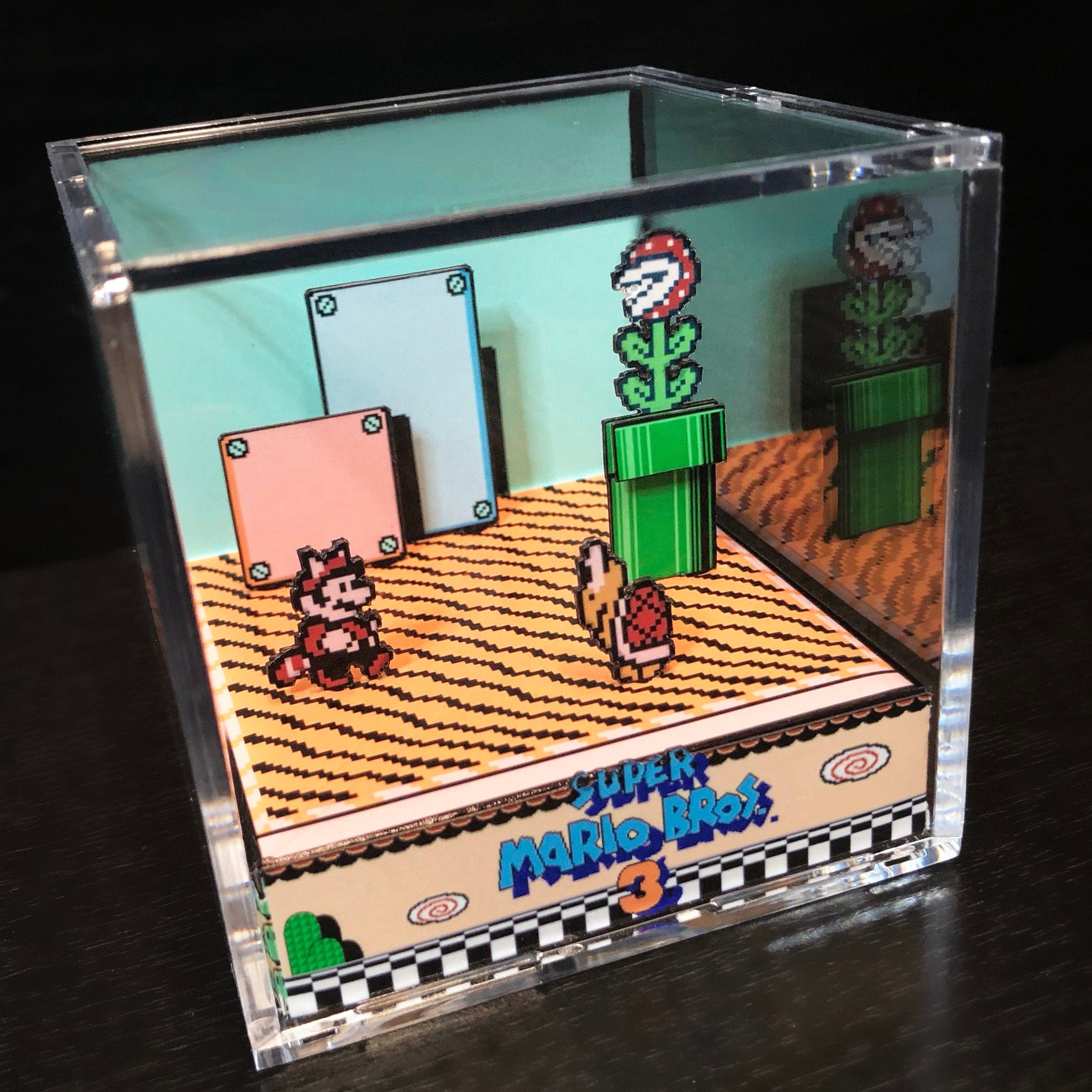 Super Mario 64 Diorama Cube: Baby Penguin - Video Game Room Decoration