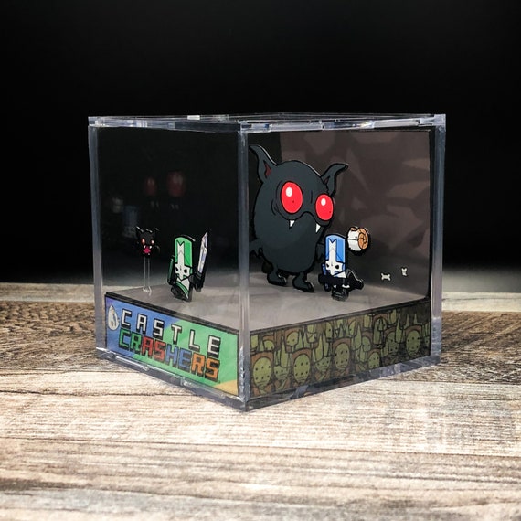 Castle Crashers Diorama Cube: Fighting Giant Bat Video Game 