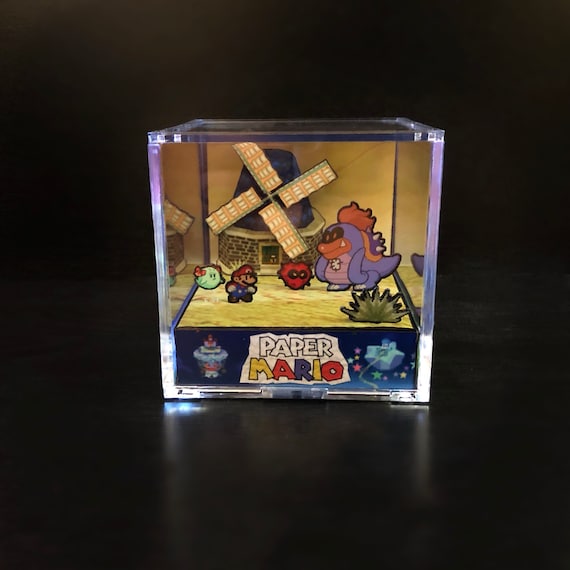 Super Mario 64 Diorama Cube: Baby Penguin - Video Game Room Decoration