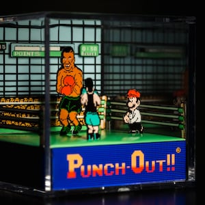 Punch Out Diorama Cube - Video Game Room Decoration