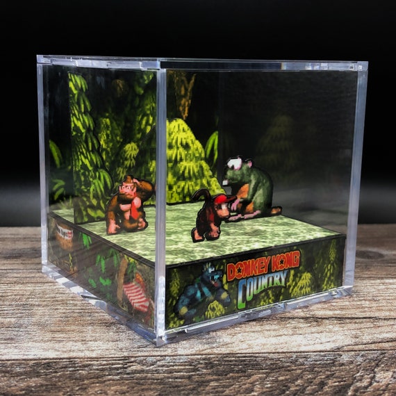 Donkey Kong Country Diorama Cube - First Boss - Video Game Room