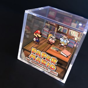 Paper Mario: The Thousand Year Door Diorama Cube - Visiting Professor Frankly - Video Game Diorama Decoration