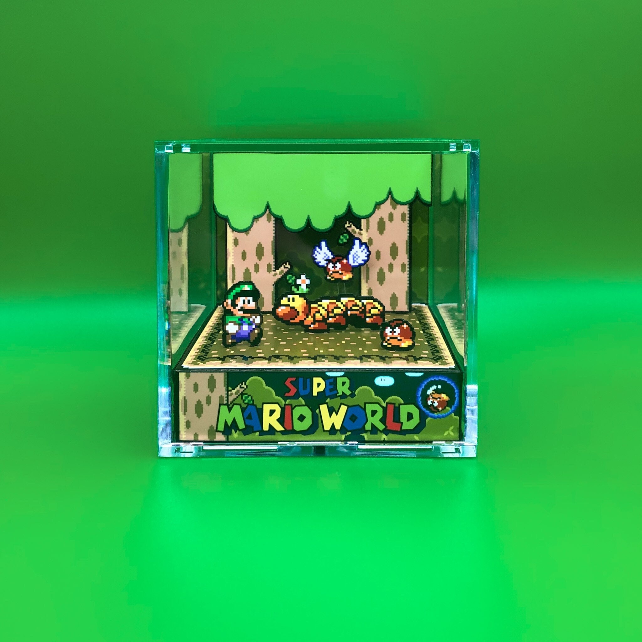 Super Mario 64 Diorama Cube: Baby Penguin - Video Game Room Decoration