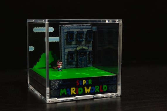 Super Mario 64 Diorama Cube: Baby Penguin - Video Game Room Decoration