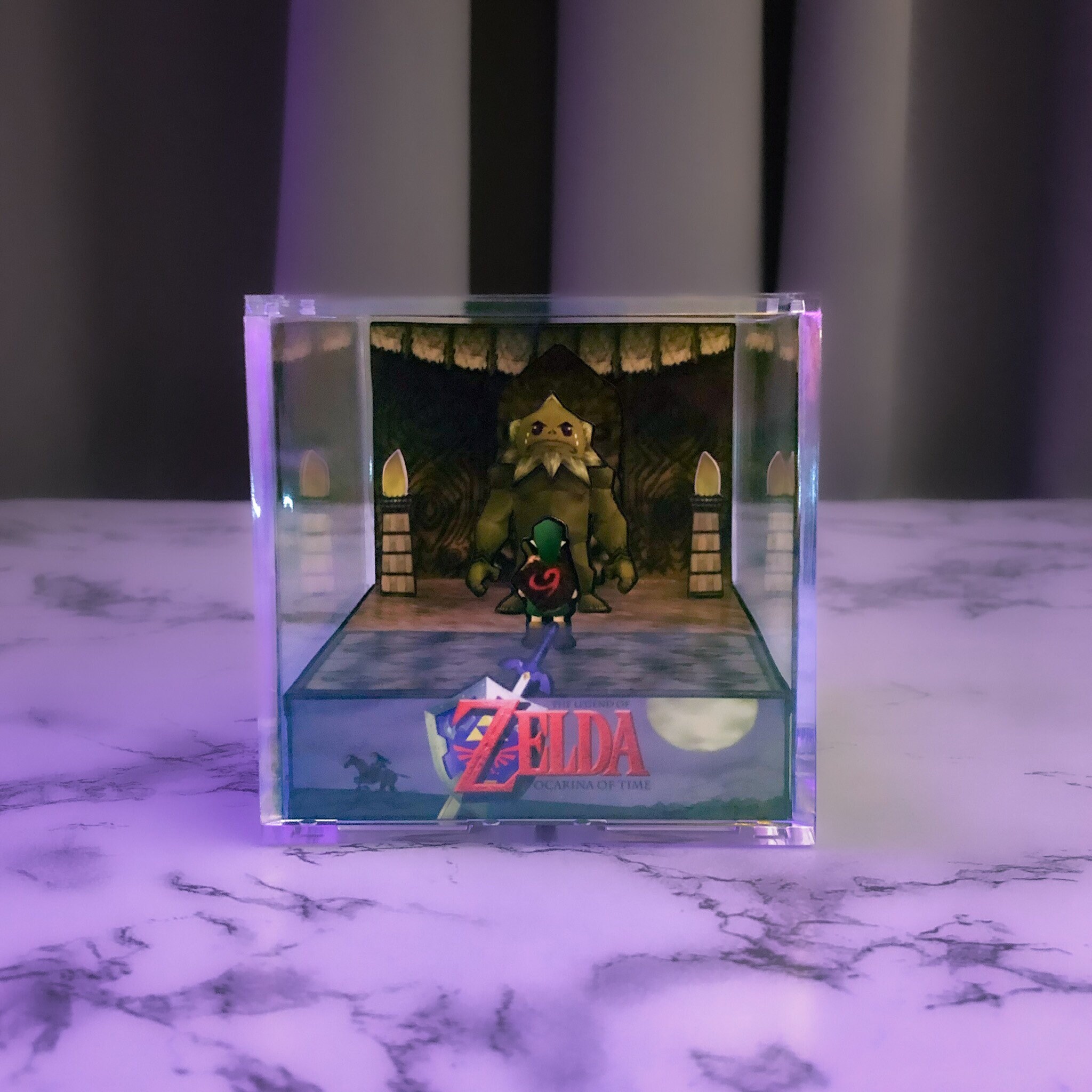 Zelda Ocarina of Time Cube Diorama 3D Videogame Gift for 