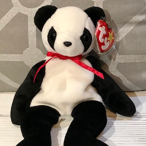RARE Ty Beanie Babies Fortune Panda with Multiple Tag Errors